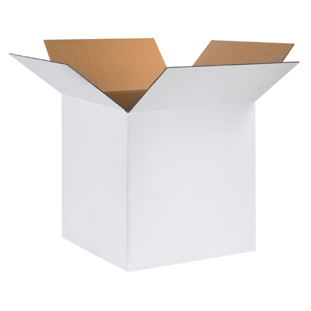 24 x 24 x 24" White Corrugated Boxes