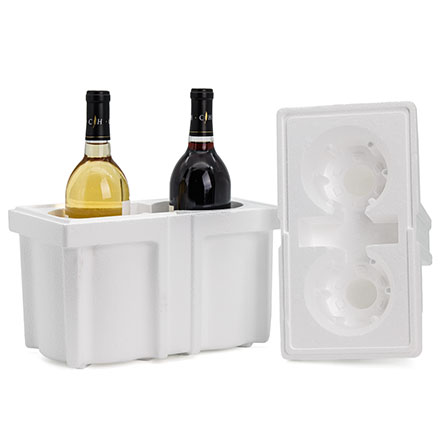 2 Bottle Foam Wine Shipper Kit - 750ml