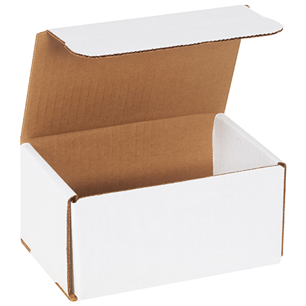 6 x 4 x 3" White Corrugated Mailers