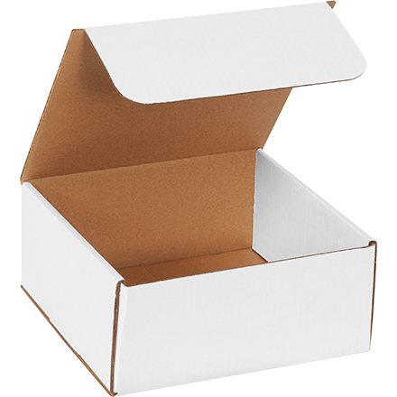 9 x 9 x 4" White Corrugated Mailers