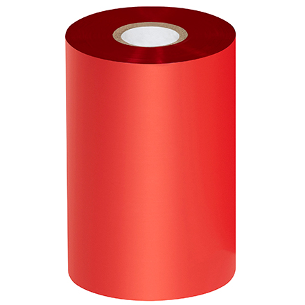 4.33" x 1476' Red Zebra Thermal Transfer Ribbons- Wax/Resin